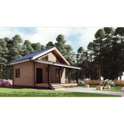 Одноэтажный каркасный дом с одной спальней 50м² (SK66)