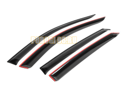 Дефлекторы окон, RIVAL, для Hyundai Elantra VII (CN7) 2021-, листовой ПММА, 4шт.