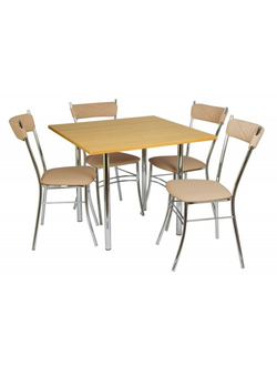 Столовая группа: СРП-С-451 + Подстолье №8 кв. + «Бистро Софт», СРП-080C (бежевый)