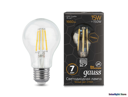 Gauss LED Filament A60 Graphene 15w 827/840 E27