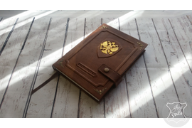 кожаный ежедневник с гербом РФ, блокнот с гербом России