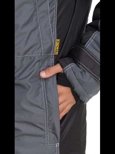 Куртка ГОРОД-ЗИМА, цв. серый/светло-серый/чёрный