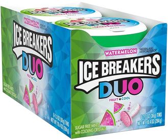ICE BREAKERS DUO Леденцы со вкусом Арбуза и мяты 36 гр (8 шт)