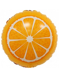 Фольгированный шар с гелием "Апельсин" 45см
