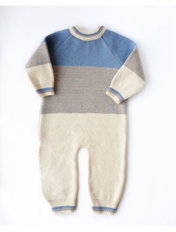 Комбинезон "Динозавр" голубой/бежевый