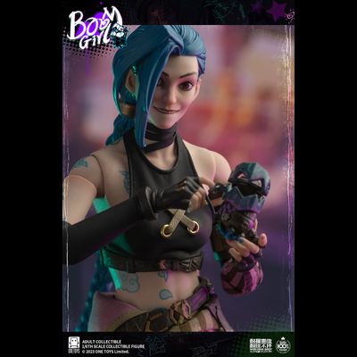 ПОСЛЕ ОБЗОРА - Джинкс (Аркейн, League of Legends)  - Коллекционная ФИГУРКА 1/6 scale BOOM GIRL Deluxe Edition (ot021) - Onetoys