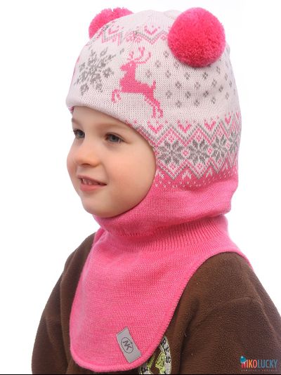 Шапка-шлем "Сказка" 22101-01, цвет ярко-розовый р. 48-50