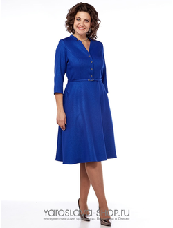 Модель: 1201. Женское платье А-силуэта насыщенного синего цвета