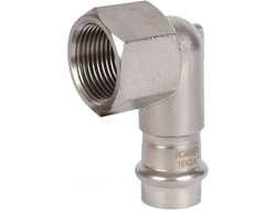 Угольник-переходник ROMMER ВПр-ВР, 18х3/4, из нержавеющей стали прессовой