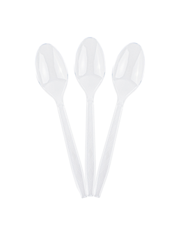 Ложки, прозрачный, 15 см, 10 шт