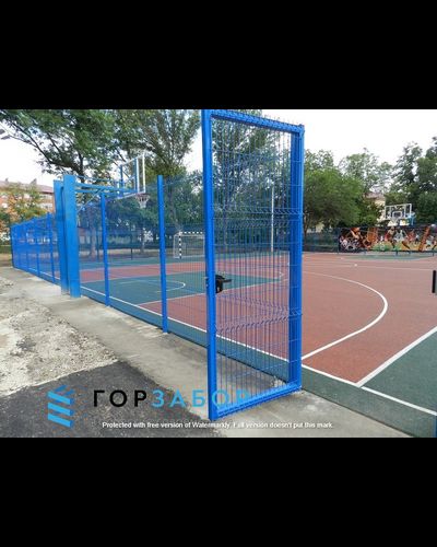 Оцинкованные распашные 3D ворота из сварной сетки Medium