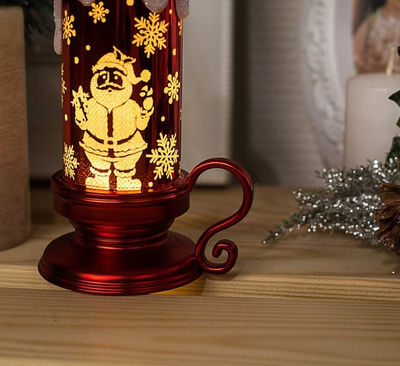 LED свеча-ночник "Дед мороз", 15х7х9 см, с имитацией пламени