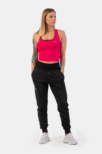 Брюки HIGH-WAIST LOOSE FIT SWEATPANTS "FEELING GOOD" 409 Черные