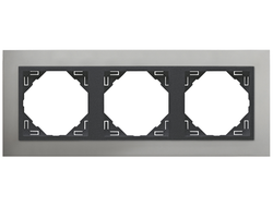 Efapel 90930 TUS, Рамка 3 поста, алюминий/серый