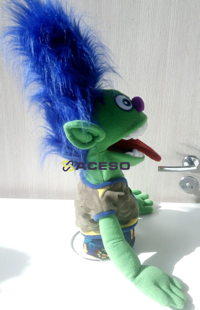 Логопедическая кукла-перчатка Тролль Цветан (управляется рот и язык), 57 см