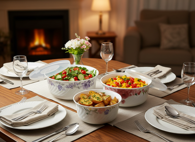 Набор салатников с крышкой