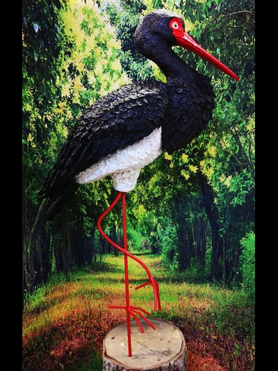 Аист черный  115*75см  2,9кг  2895/012664  Фигура из полистоуна отличается повышенной прочностью и износостойкостью, устойчива к воздействию влаги, UF-лучей и других разрушающих факторов внешней среды.