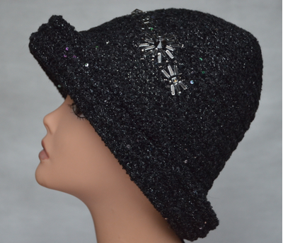 Шляпа с полями Италия Vizio 6121 FF черная зима 2019