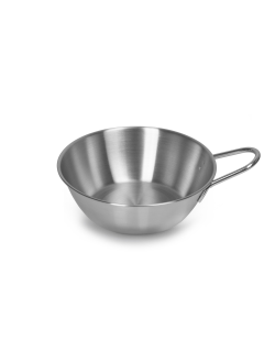 Миска 600 мл нержавеющая сталь с ручкой LUXSTAHL