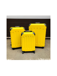 Комплект из 3х чемоданов ABS с накладками S,M,L желтый