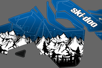 Наклейки на снегоход горы ёлки SKI DOO 2014 - 2016