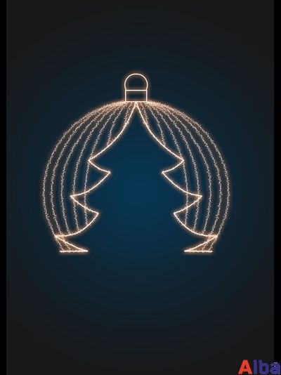 Светодиодная арка Елочная игрушка с Елочкой