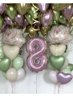 Набор шаров Стильное 8 марта