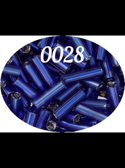 Стеклярус Zlatka 6мм 10гр цвет № 0028 темно синий