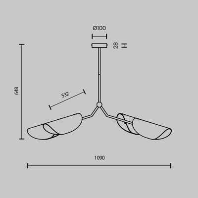 Подвесной светильник Organic, MOD225PL-04B