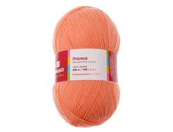 Пряжа для вязания  Пчелка 100% акрил, вес мотка - 100 г, длина нити - 500 м. спицы №2 цвет Св.оранжевый