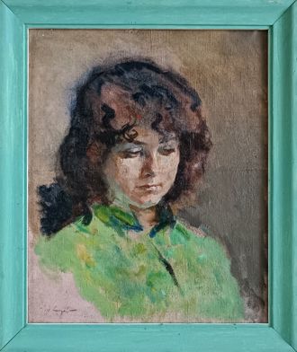 "Портрет девушки" холст масло Суворов В.А. 1950-е годы
