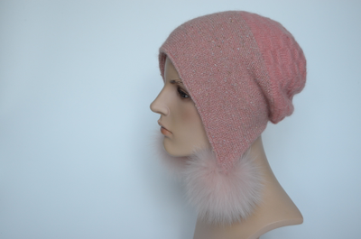 shapka-ushanka-rozovaya-s-pomponami-vizio-italiya-5123