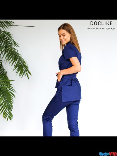 БЛУЗА DOCLIKE DL418 синяя