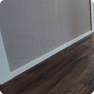 Плинтус ХДФ Dollken Cubu Flex Life 60мм Х 2,5 м 1013/5012 Белый в интерьере 8