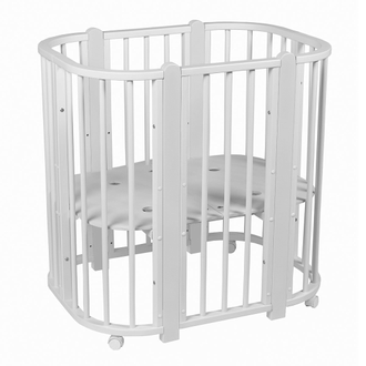 Кроватка-трансформер 5в1 Pituso Asti Белый-Белый