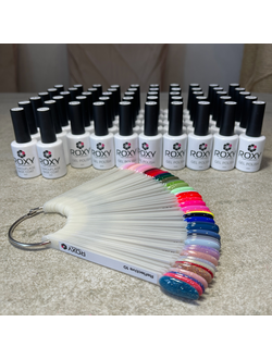 Материалы для маникюра ROXY Б/У (52 шт.) с выкрашенной палитрой