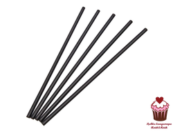 Набор трубочек 100 шт., черный пластик
