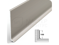 Плинтус алюминиевый ПЛ 100, производства Лука высота 100мм. длина 2.5м. цвет шампань