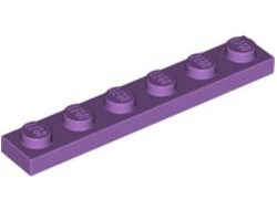 Plate 1 x 6, Medium Lavender (3666 / 4649745 / 6015109)