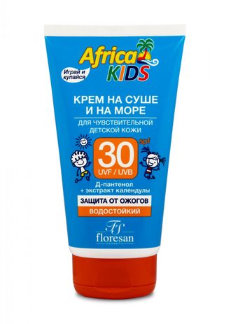 Floresan Africa kids Крем на суше и на море д/чувствит.детской кожи SPF 30, 150мл