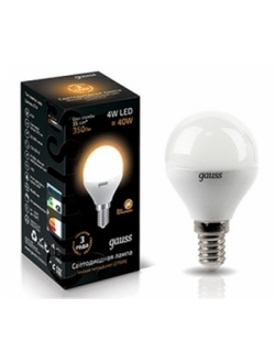 Лампа Gauss LED Globe 4W E14 2700K 1/10/50/EB105101104