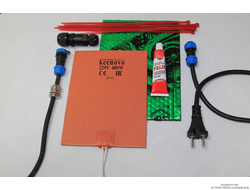 Подогрев масла в баке/картере до 100/20л на 220В (400Вт, терм.180)