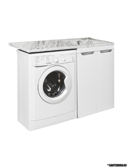 Тумба Руно Лира 60 с умывальником для стиральной машины Gamma 120 левое правое крыло 3 цвета