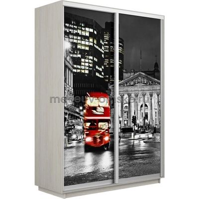 ЕН093 Шкаф-купе Дуо-Фото (Ночной Лондон) 1200*450*2200