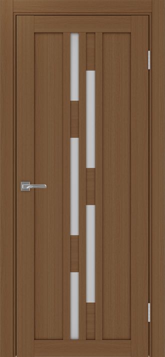 Межкомнатная дверь "Турин-551" орех (стекло сатинато)