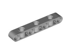 Technic, Liftarm, Modified Perpendicular Holes Thick 1 x 7, Light Bluish Gray (2391 6523570)