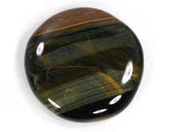 Тигрово-соколиный глаз, полировка плоская, ЮАР (44*43*9 мм, 35 г) №35732