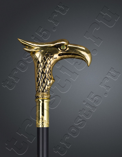 Трость опорная "Зоркий ястреб" с рукоятью в виде ястреба со съемным клинком внутри