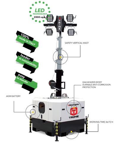 Аккумуляторная мачта освещения TRIME X-BATTERY