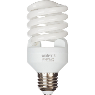 Лампа энергосберегающая СТАРТ 26Вт, цок E27, тепл белый